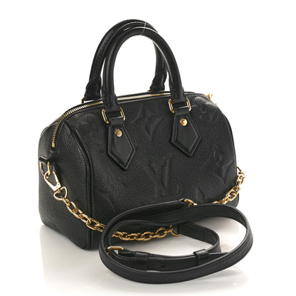 Louis Vuitton Empreinte Monogram Giant Speedy Bandouliere 20 Black 3 of 10