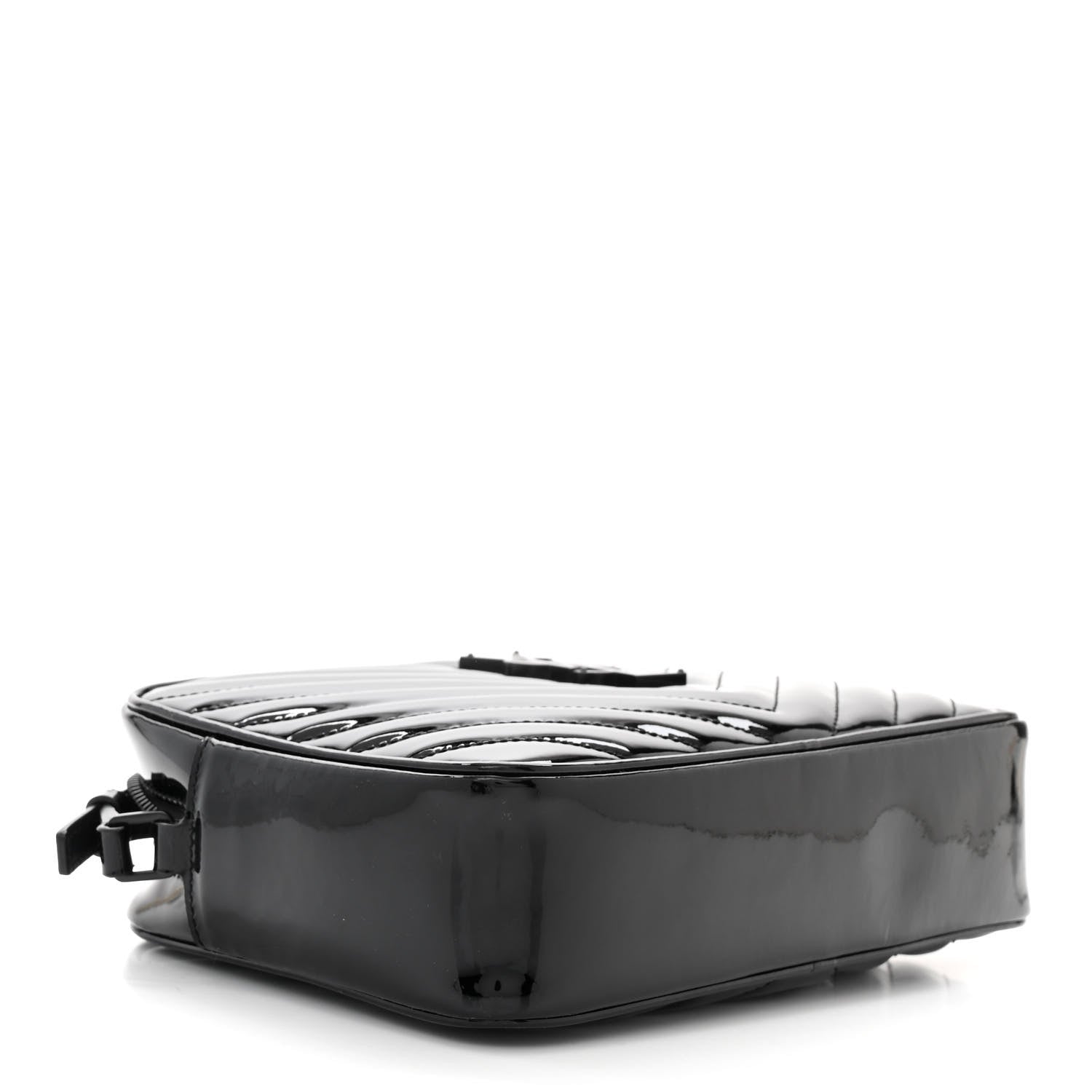 Saint Laurent Patent Calfskin Matelasse Monogram Lou Camera Bag Black 4 of 10