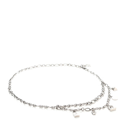Hermes Palladium Silver Olga 5 Charms Chain Belt 1 of 6