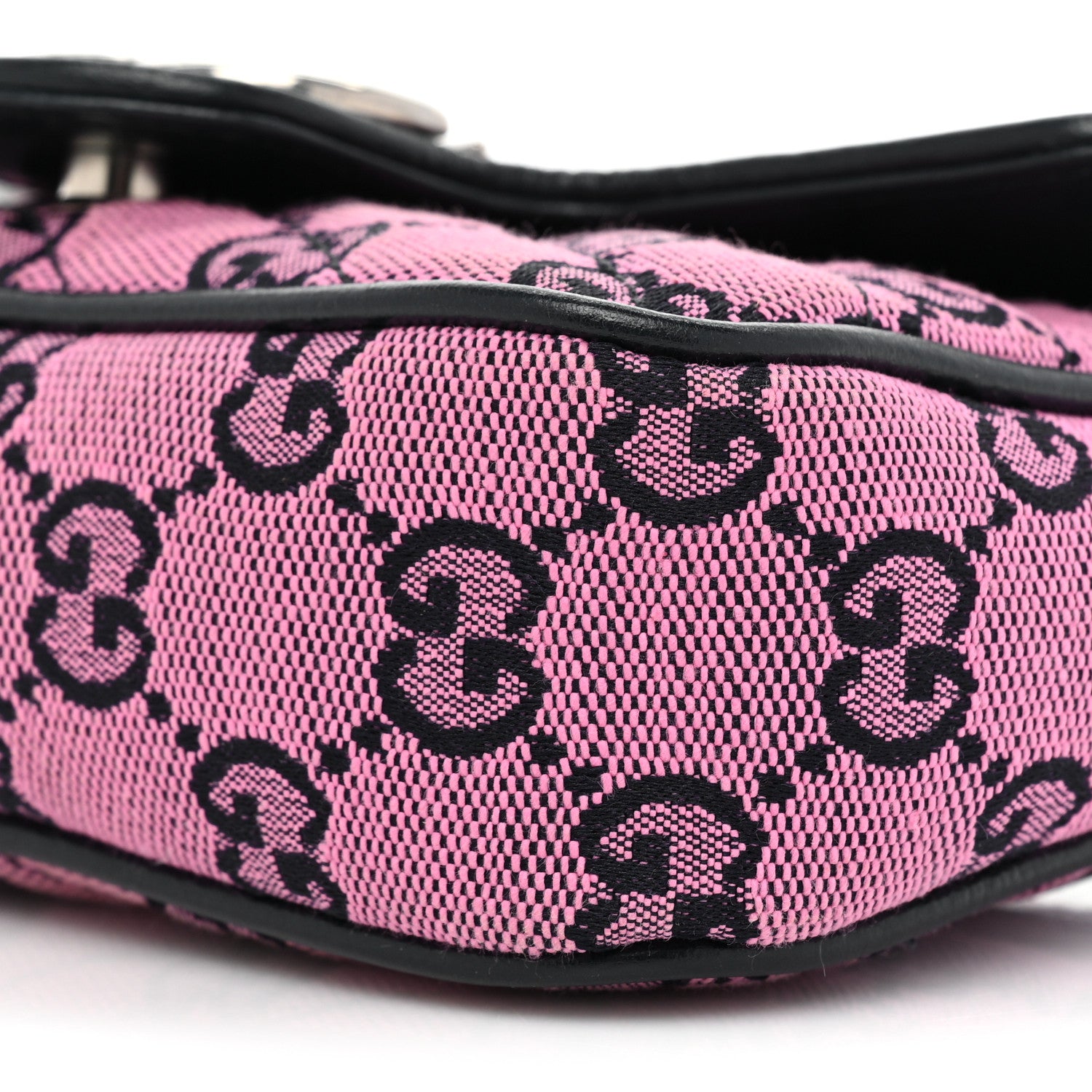 Gucci Monogram Multicolor Matelasse Diagonal Super Mini GG Marmont Shoulder Bag Pink Blue 8 of 10