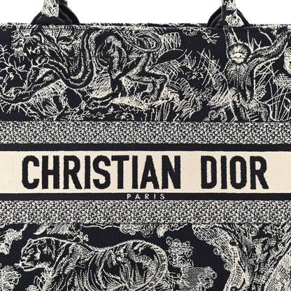 Christian Dior Canvas Embroidered Medium Dioriviera Toile De Jouy Book Tote Blue 10 of 12
