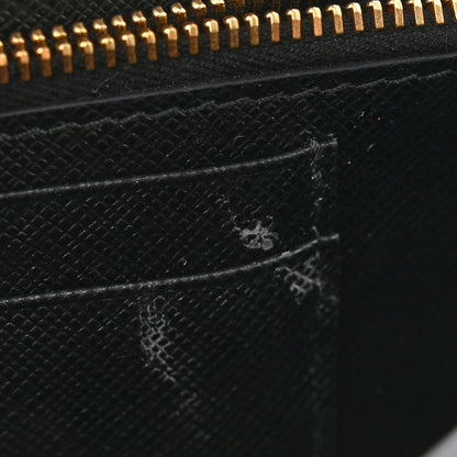 Prada Saffiano Shine Monochrome Mini Flap Crossbody Wristlet Bag Black 10 of 11