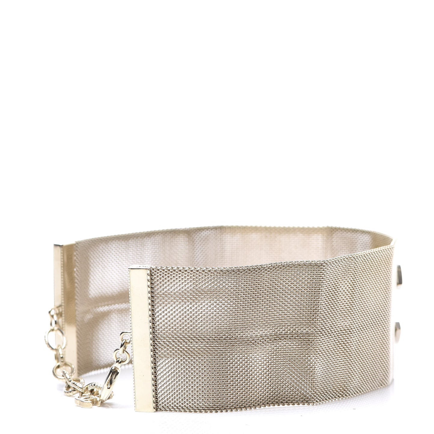 Mesh CC Choker Necklace Gold