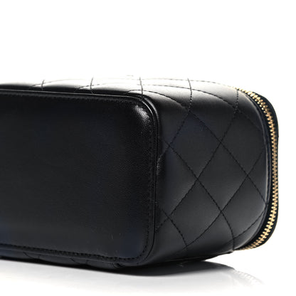 Chanel Lambskin Quilted Small Vanity Case With Chain Black 9 of 9