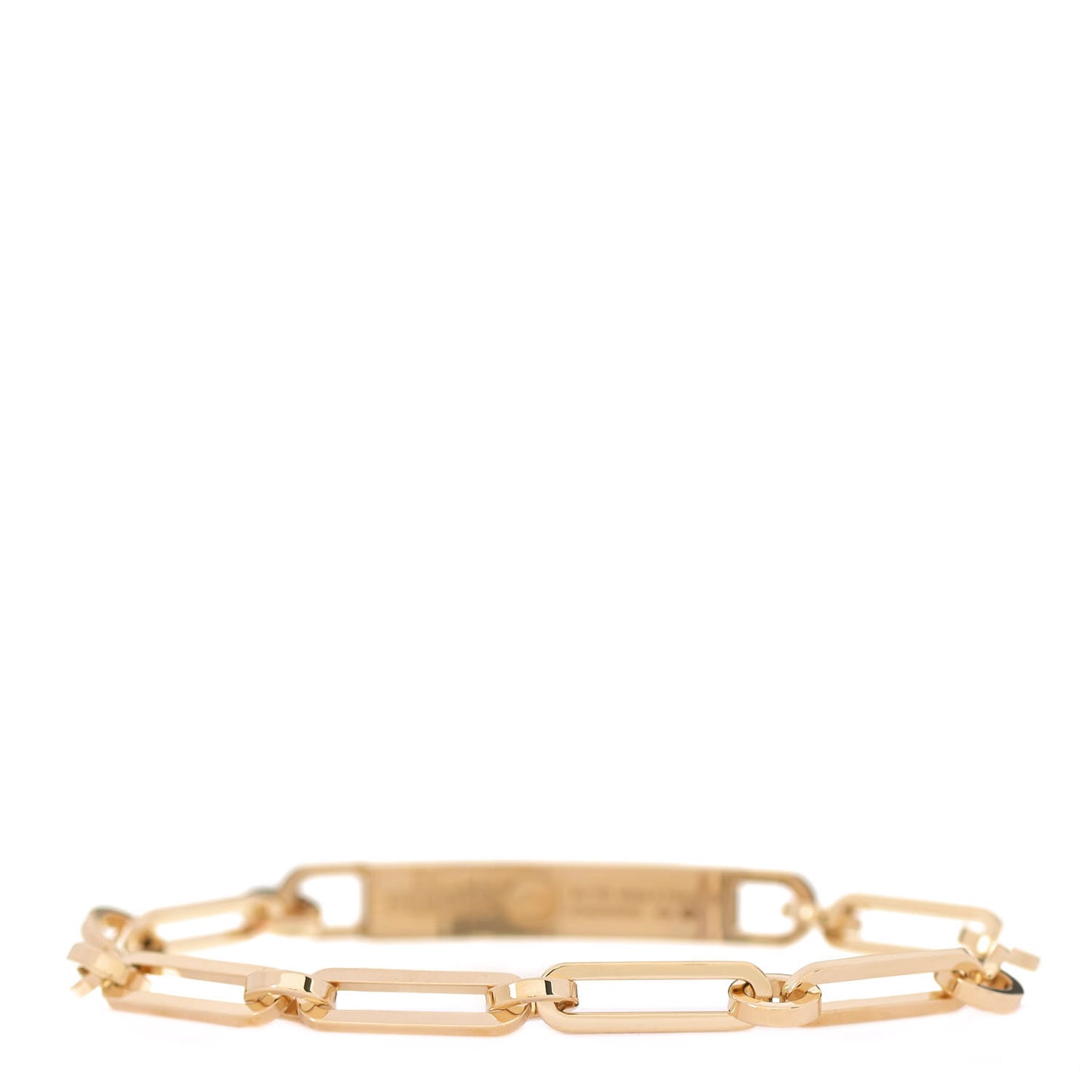 18K Yellow Gold Diamond Pave PM Kelly Chaine Bracelet SH