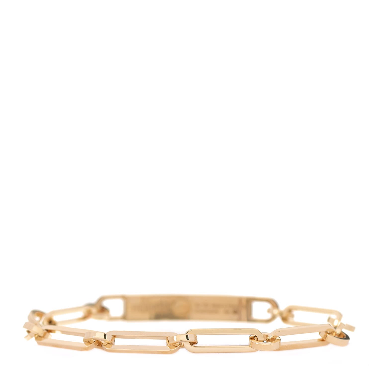 Hermes 18K Yellow Gold Diamond Pave PM Kelly Chaine Bracelet SH 2 of 4