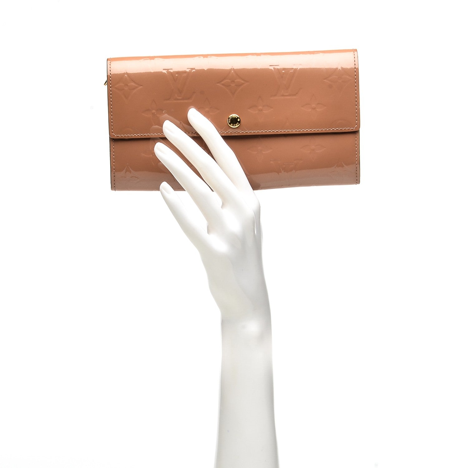 Louis Vuitton Vernis Sarah Wallet Rose Velours 2 of 8