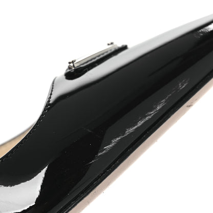Prada Spazzolato Triangle Pointed Toe Pumps 35 Black 10 of 13