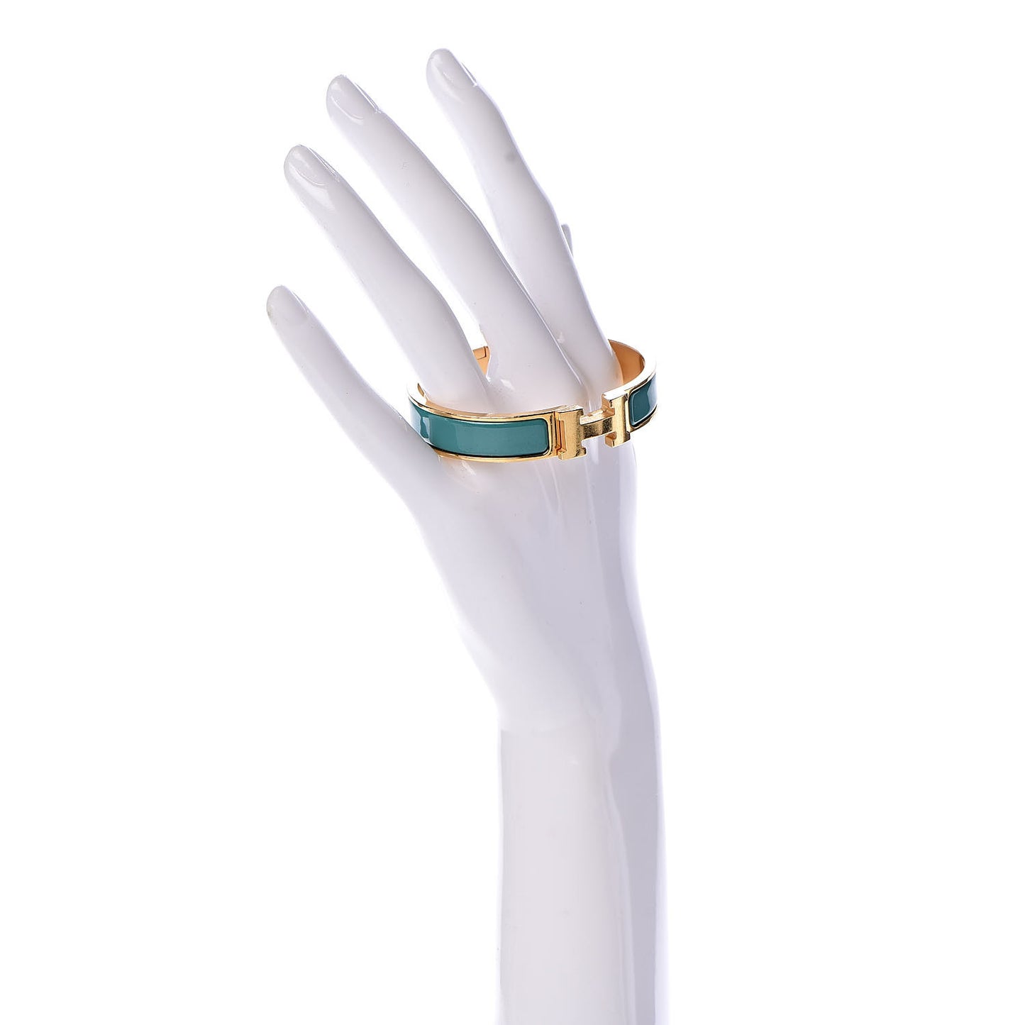 Enamel Narrow Clic Clac H Bracelet PM Vert Bleuete