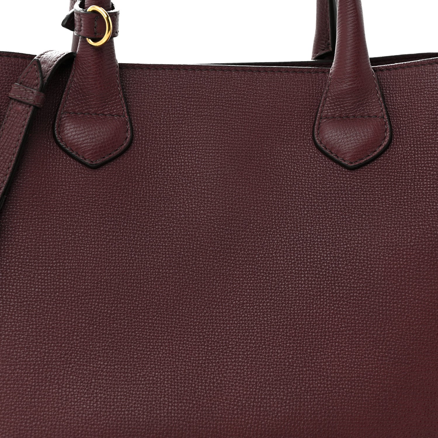 Burberry Derby Calfskin House Check Medium Banner Tote Mahogany Red 9 of 13