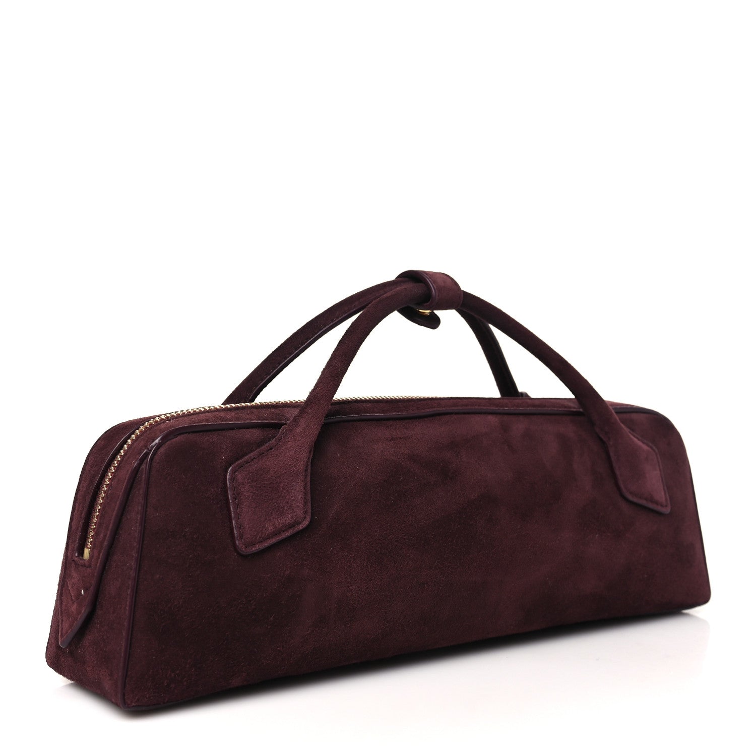 Alaia Suede Goatskin Teckel Clutch Rouge Grenat 4 of 10