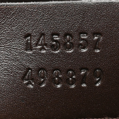 Gucci Monogram Calfskin Perforated Medium Flat Messenger Bag Dark Brown 7 of 11