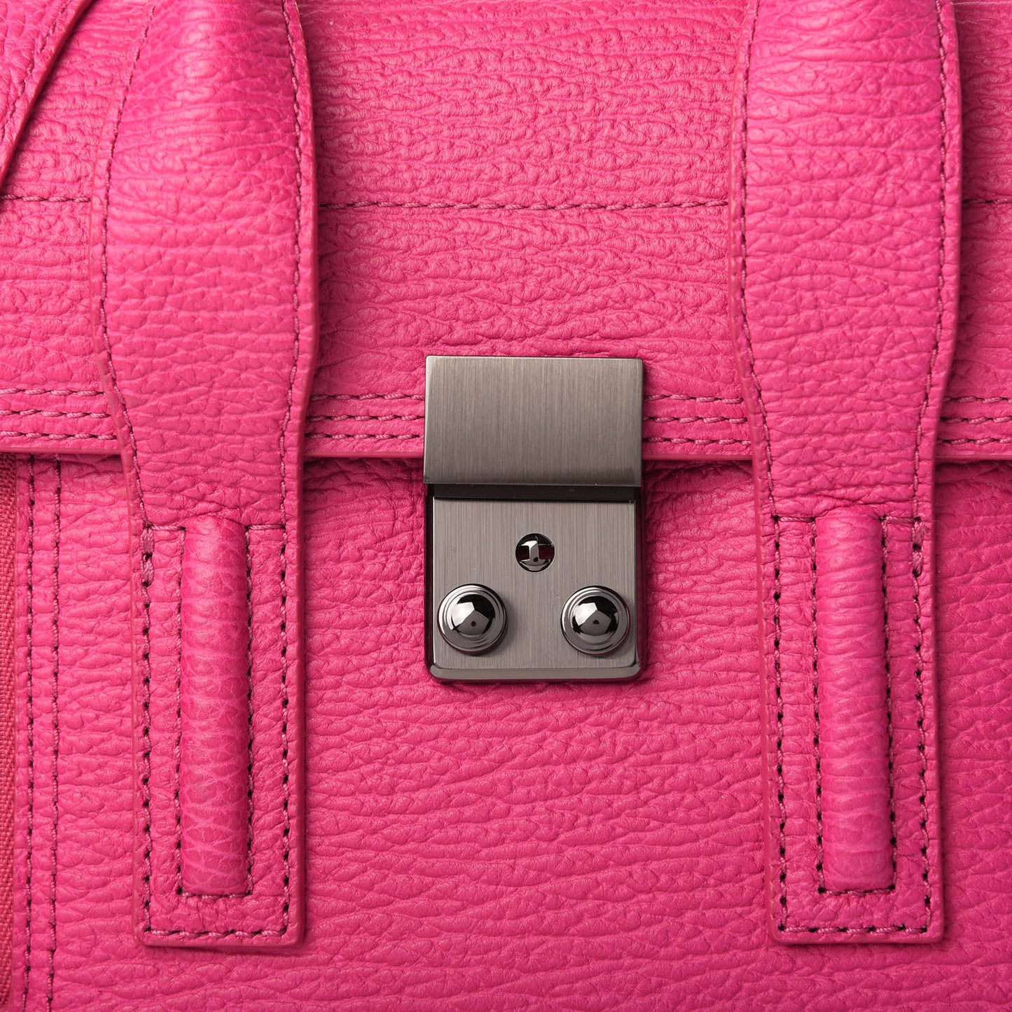 Textured Calfskin Mini Pashli Satchel Fuschia