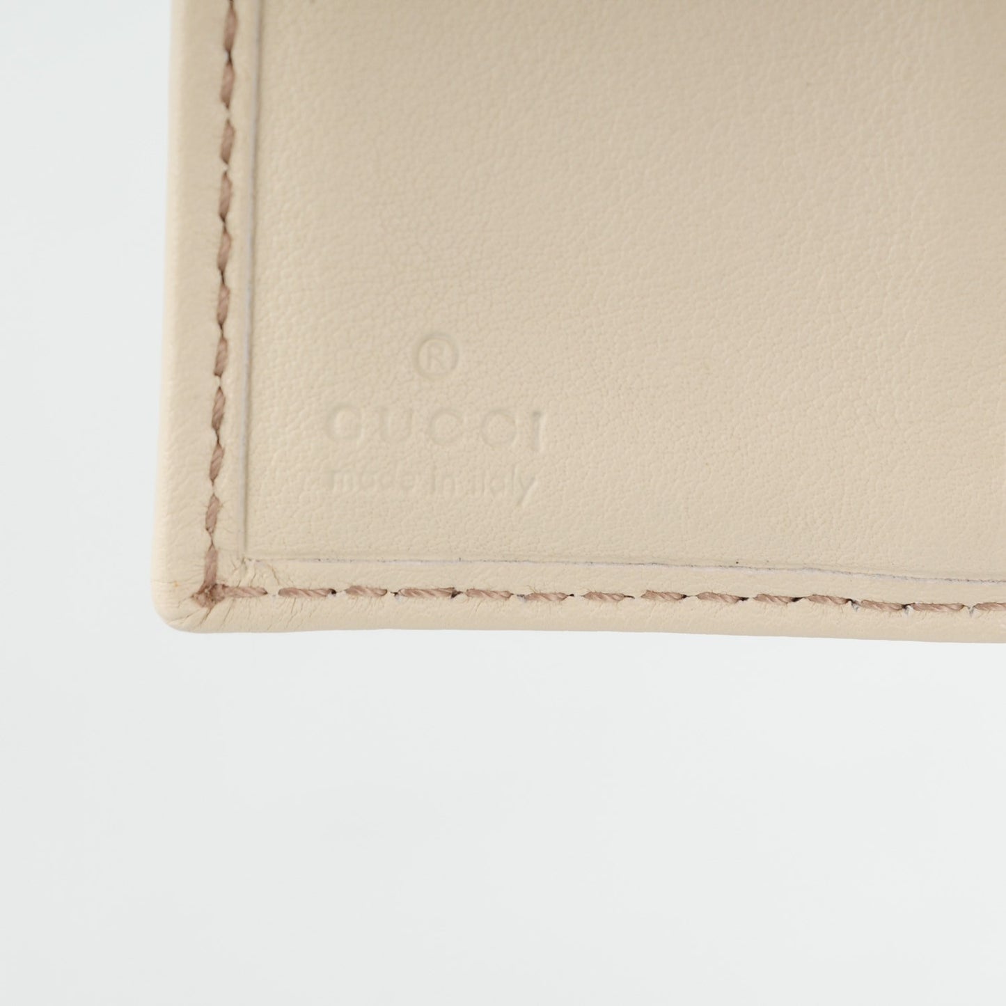 Monogram Britt Tri Fold Wallet Off White