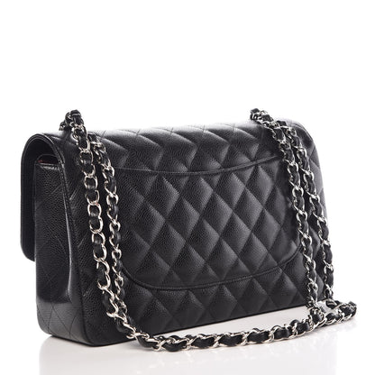 Chanel Caviar Quilted Jumbo Double Flap Black 3 of 8