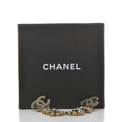 Chanel Metal Crystal City of Lights No 5 Drop Earrings Gold 5 of 5