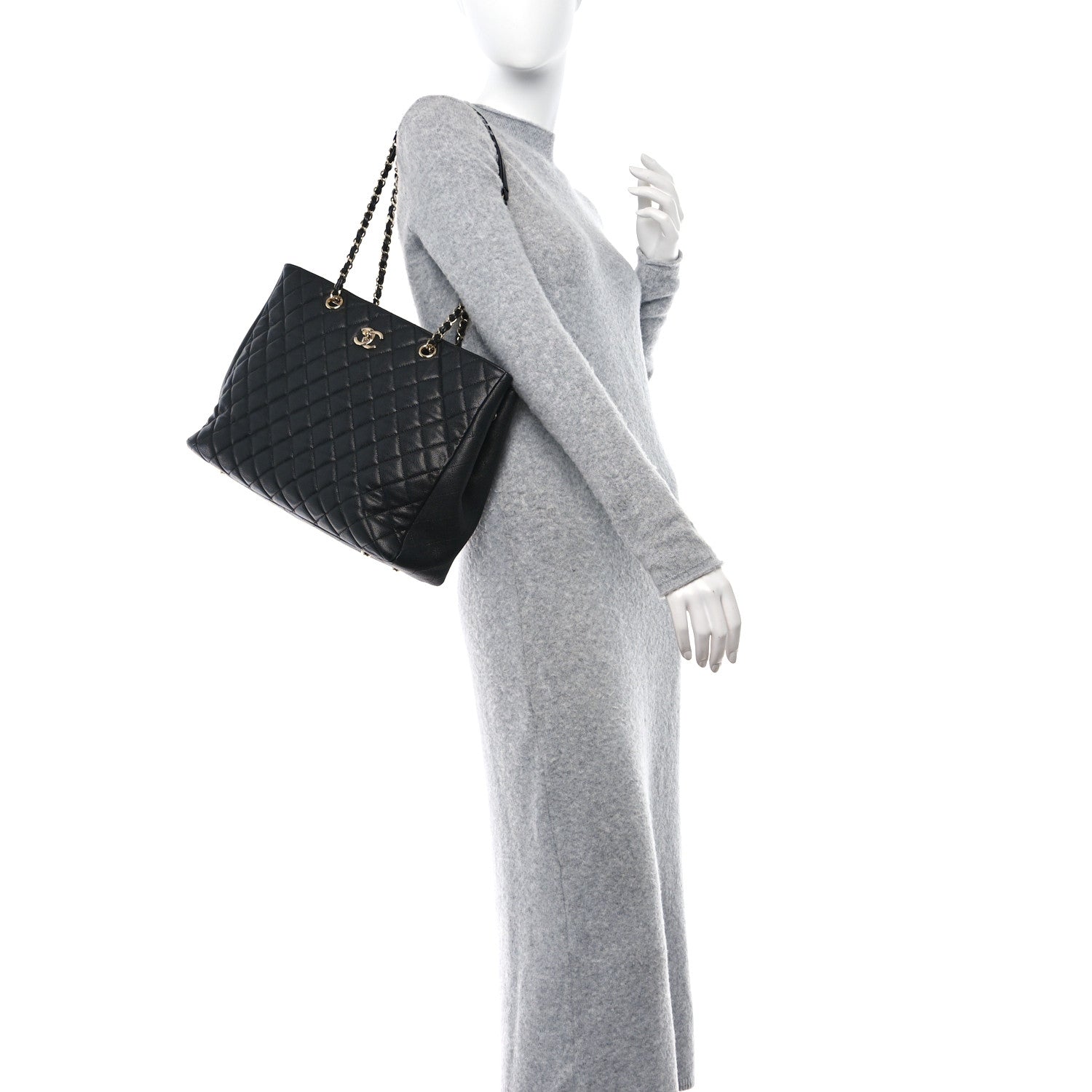 Chanel Caviar Quilted Large Shopping Tote Black 2 of 11