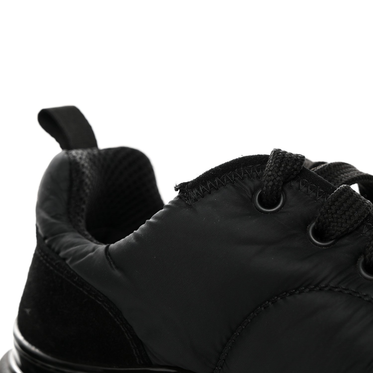Chanel Nylon Suede Calfskin CC Sneakers 38 Black 10 of 12