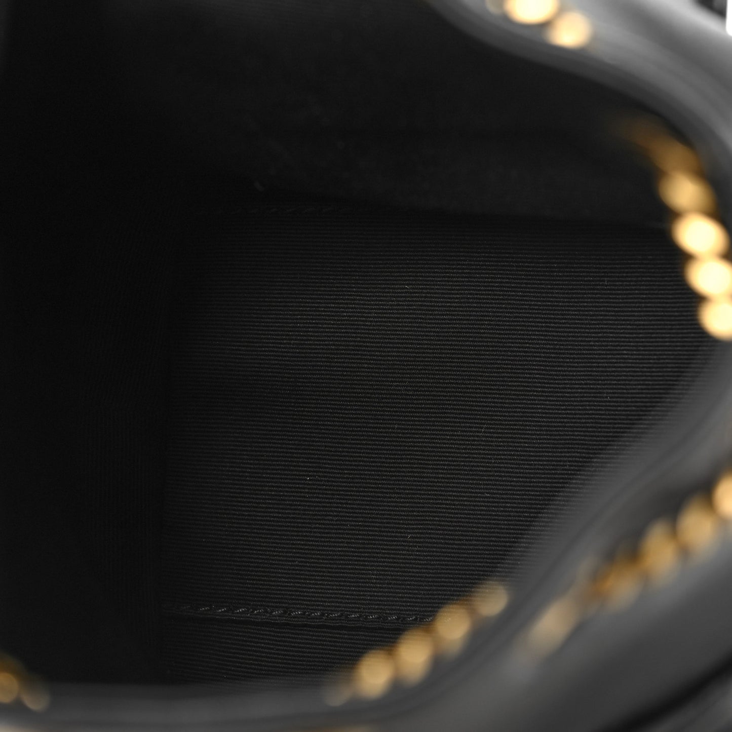 Lambskin Matelasse Monogram Joe Nano Bucket Bag Black