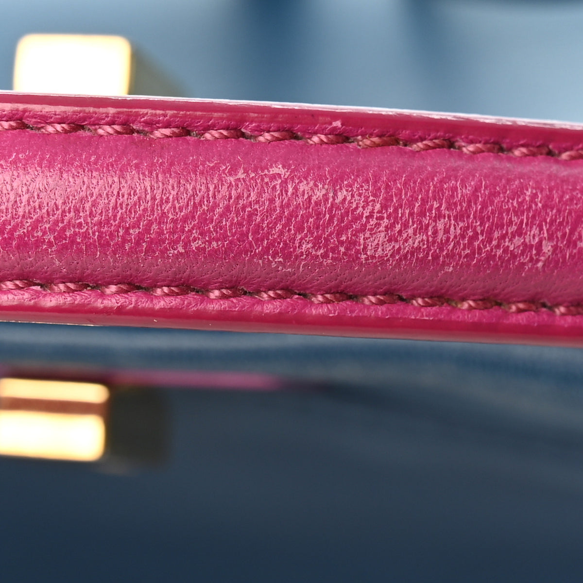Nappa Colorblock Mini Peekaboo Iconic Satchel Iris Magenta Bubblegum