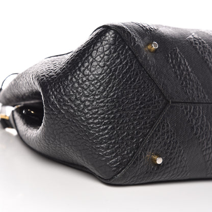 Burberry Signature Grain Calfskin Check Embossed Small Canterbury Tote Black 8 of 11