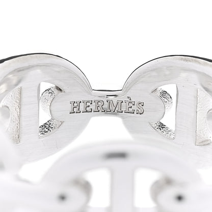 Hermes Sterling Silver PM Chaine d'Ancre Enchainee Band Ring  50 5.25 4 of 8