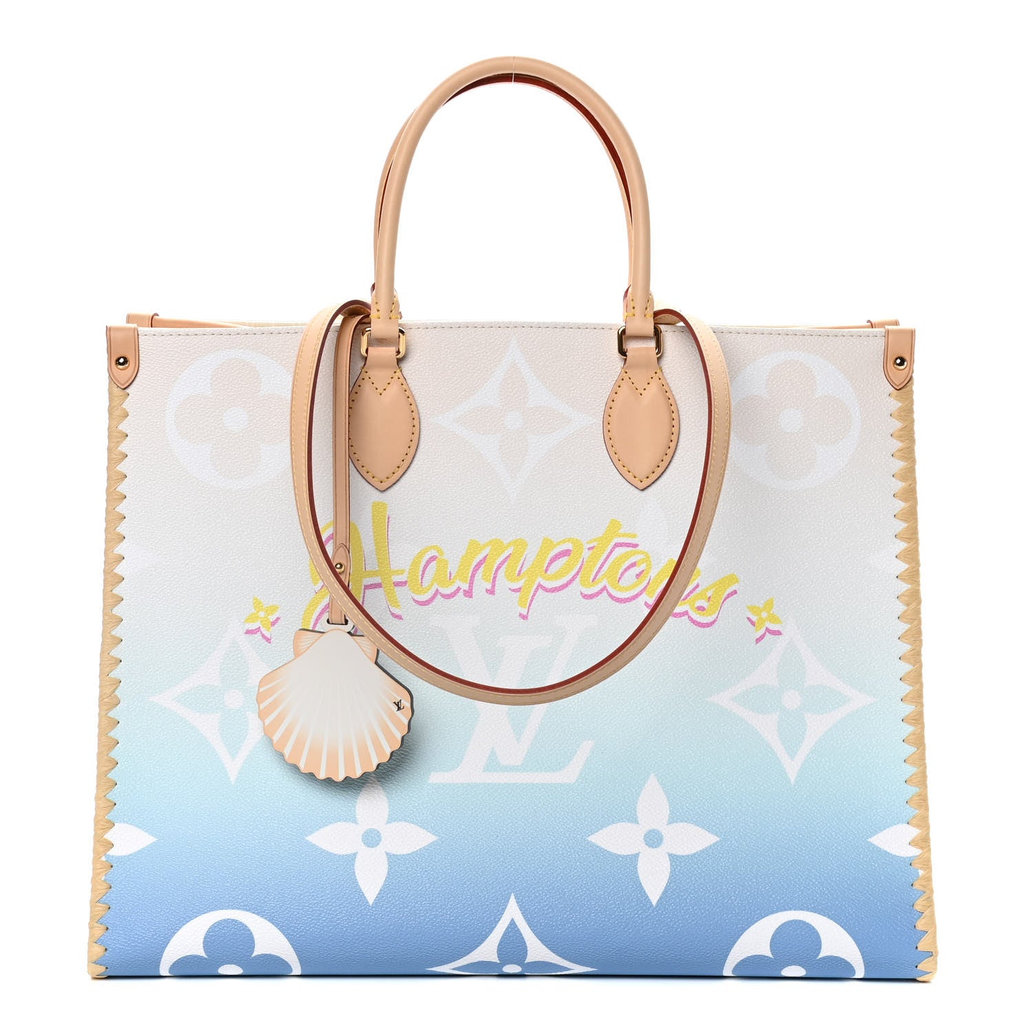 Louis Vuitton Monogram Giant Raffia Hamptons By The Pool Onthego GM Blue 1 of 18