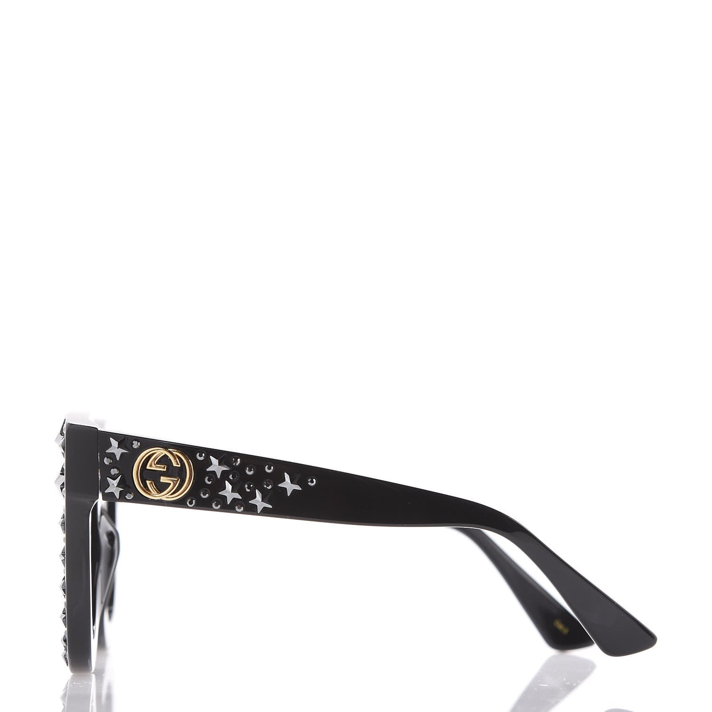 Acetate Stars Cat Eye Sunglasses GG0116S Black