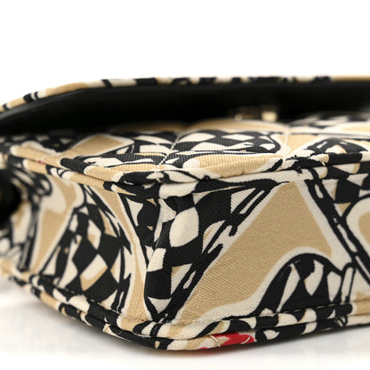 Chanel Canvas Check Flag Printed CC Clutch With Chain Beige Multicolor 9 of 13