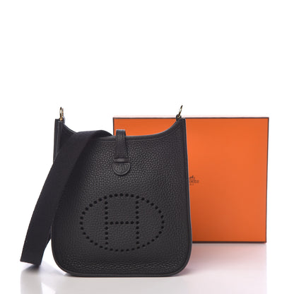 Hermes Taurillon Clemence Evelyne TPM Black 11 of 11