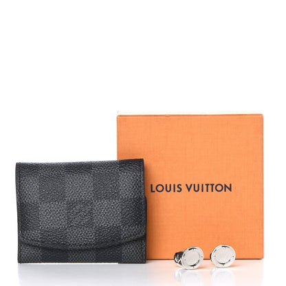 Louis Vuitton LV Travel Key Circle Cufflinks Silver 5 of 5