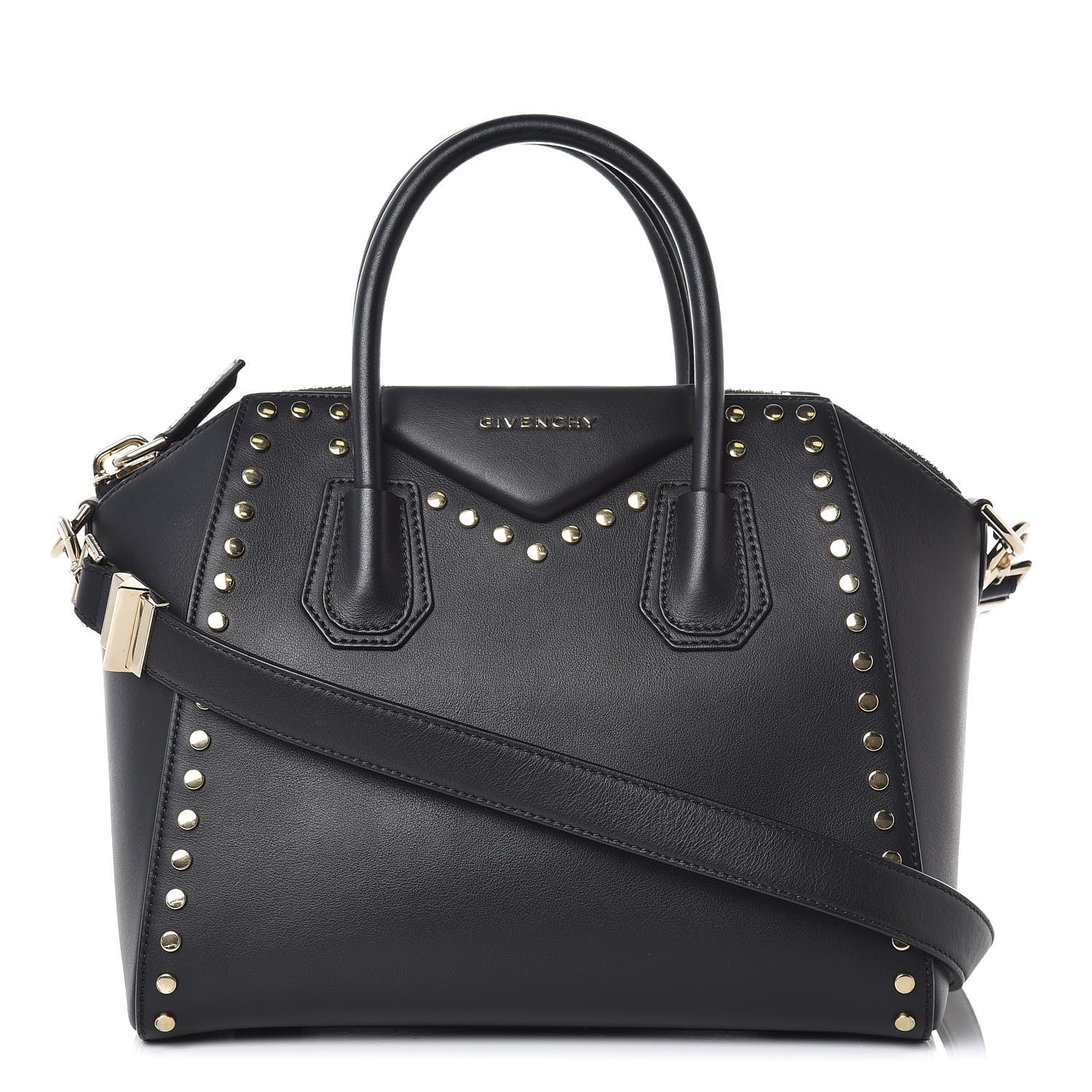 Givenchy Calfskin Small Studded Antigona Black 1 of 7