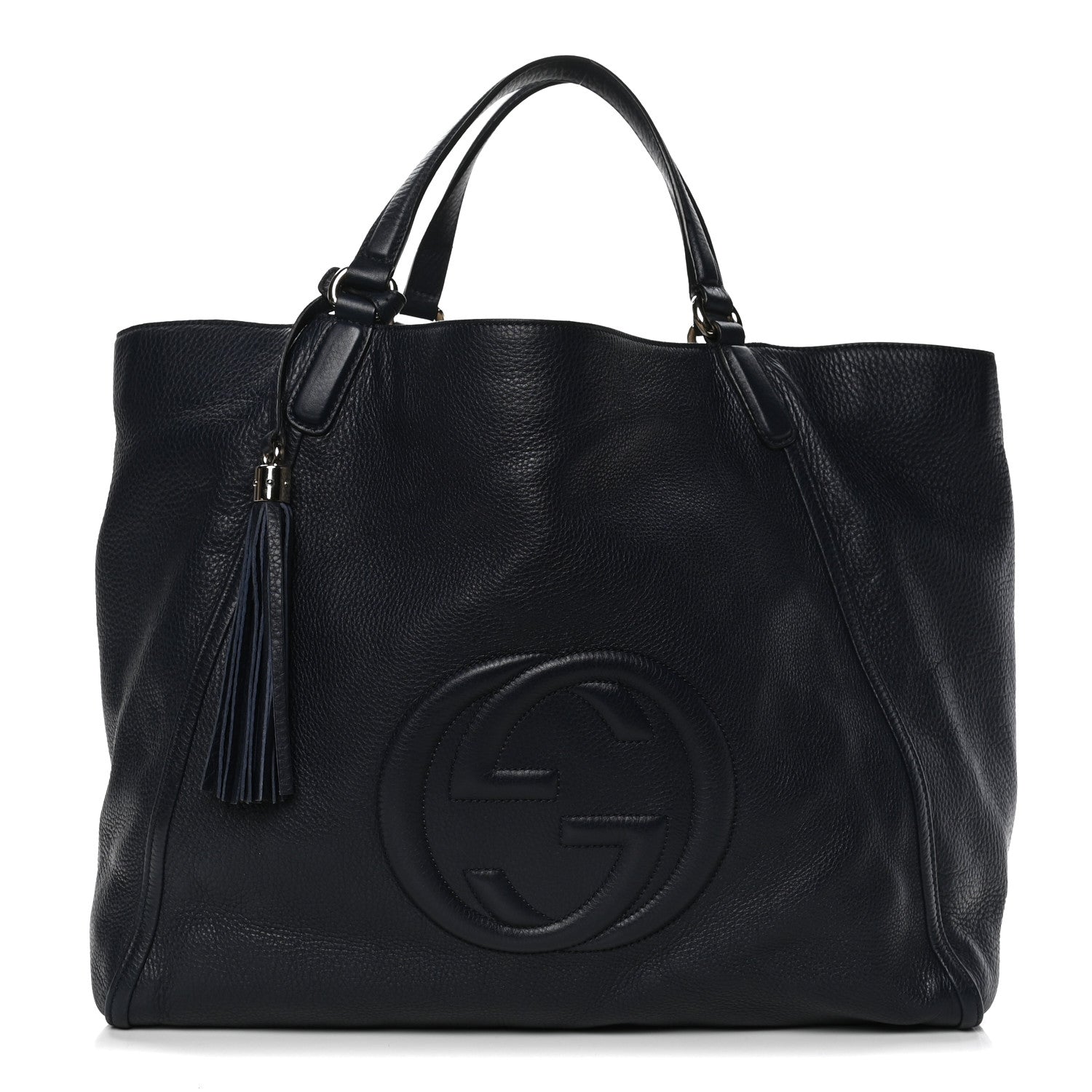 Gucci Pebbled Calfskin Large Soho Shoulder Bag Black 1 of 4