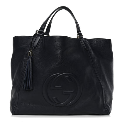 Gucci Pebbled Calfskin Large Soho Shoulder Bag Black 1 of 4