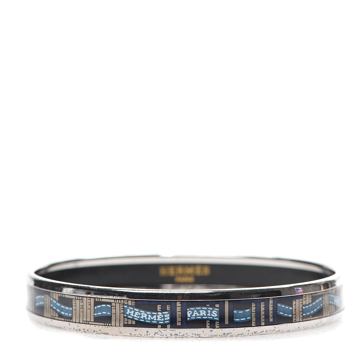 Hermes Enamel Printed Narrow Ribbon Bracelet 62 1 of 4