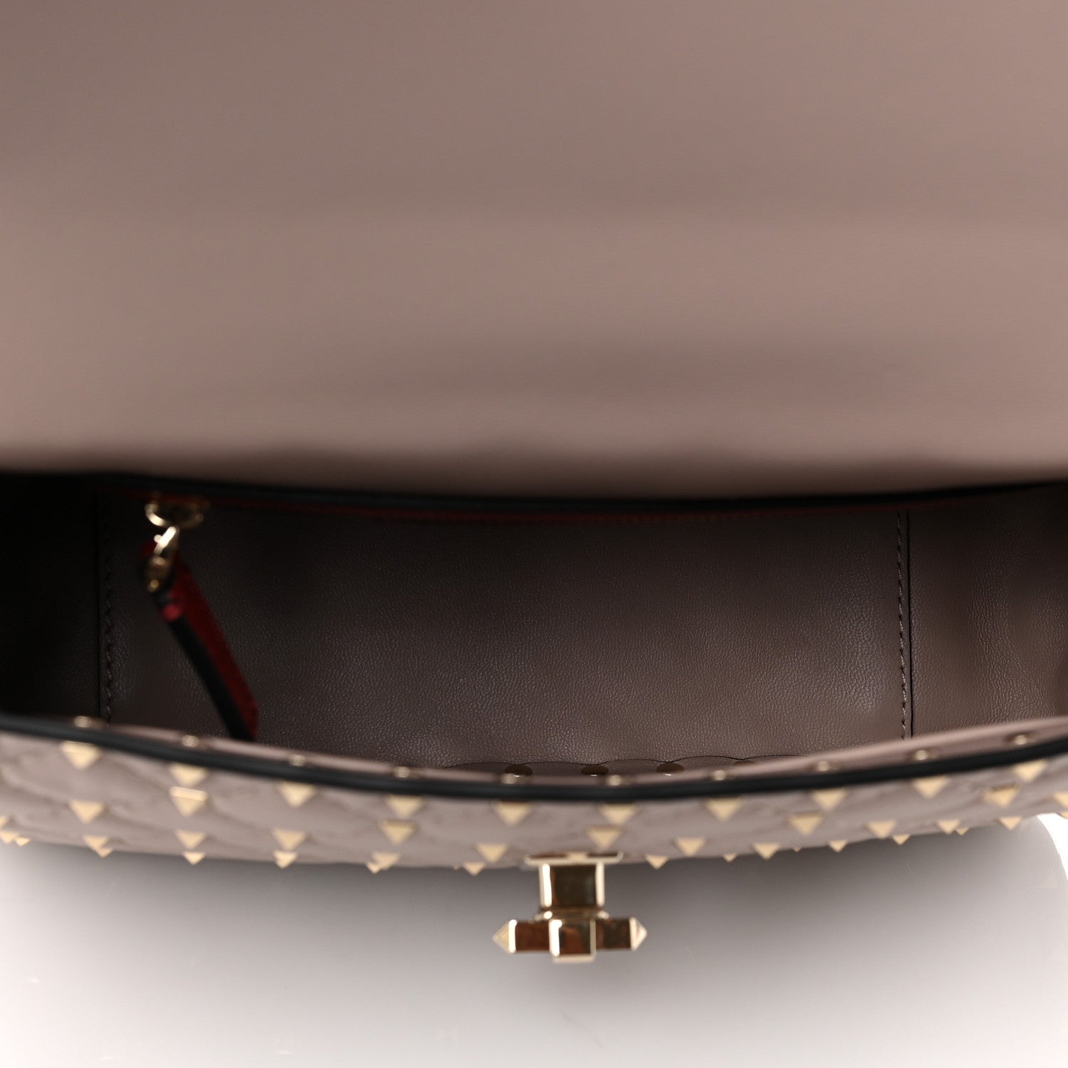 Valentino Garavani Lambskin Medium Rockstud Spike Shoulder Bag Poudre 5 of 8