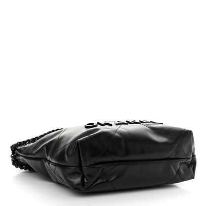 Chanel Shiny Calfskin Quilted Mini Chanel 22 So Black 4 of 11