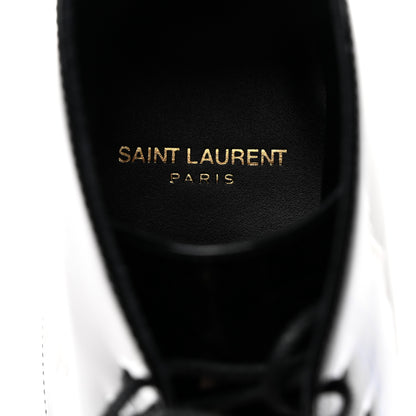 Saint Laurent Patent Calfskin Joan Ankle Boots 37 Black 7 of 9