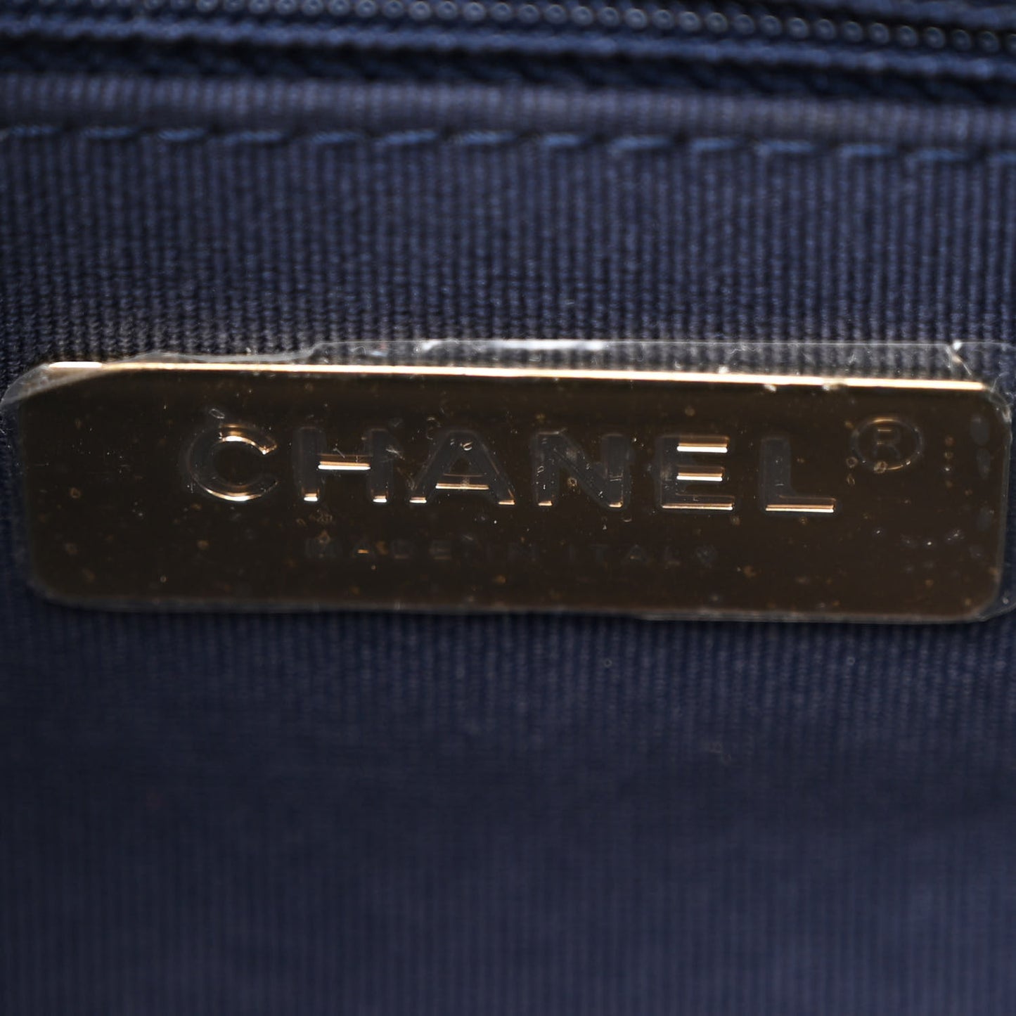 Lambskin Quilted Large Chanel 19 Flap Navy Blue