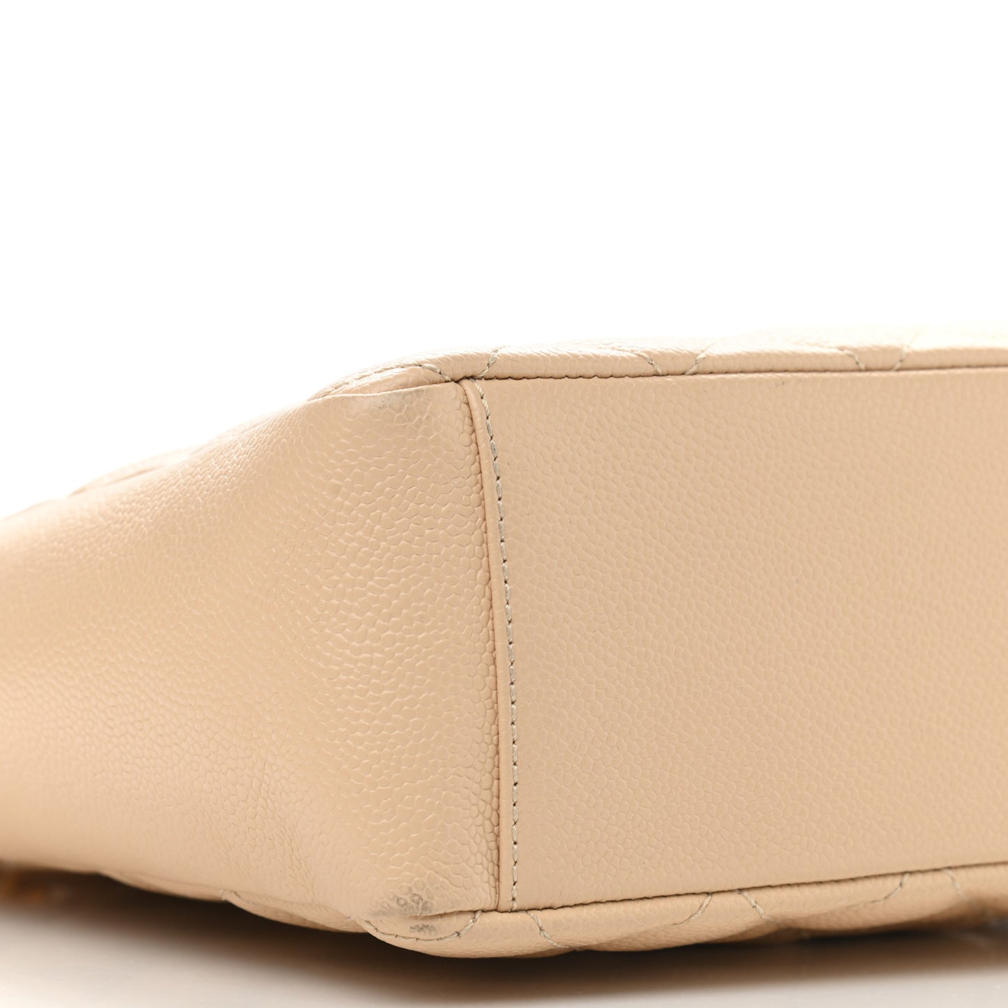 Caviar Quilted Petit Shopping Tote PST Beige Clair