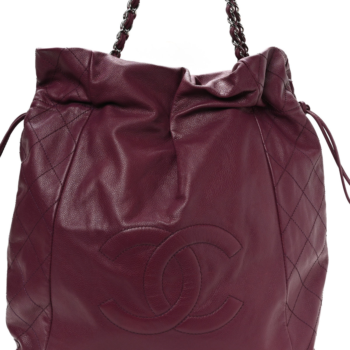 Chanel Caviar 31 Drawstring Tote Purple 8 of 12
