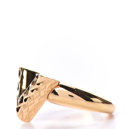 Louis Vuitton Essential V Guilloché Ring S Gold 2 of 7