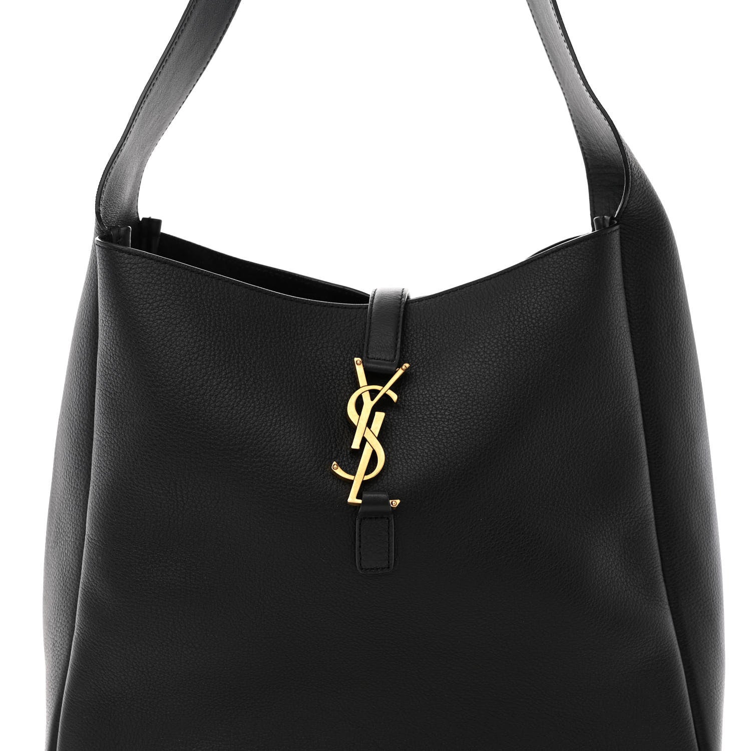 Saint Laurent Smooth Calfskin Large Le 5 A 7 Soft Hobo Black 7 of 10