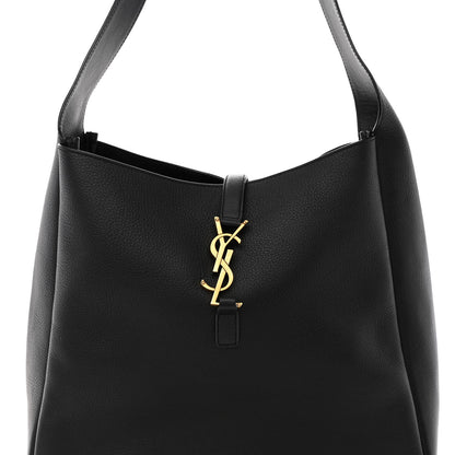 Saint Laurent Smooth Calfskin Large Le 5 A 7 Soft Hobo Black 7 of 10