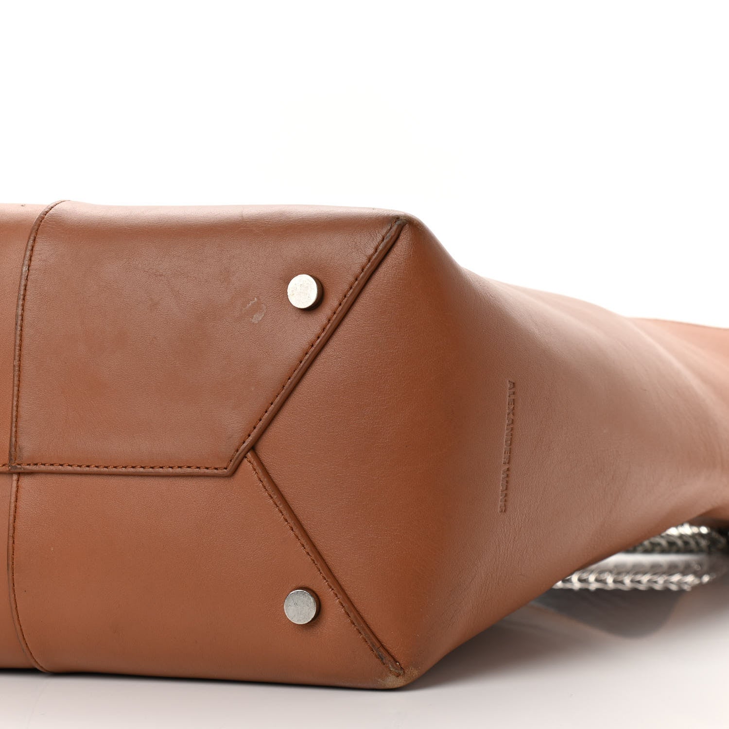 Alexander Wang Smooth Calfskin Genesis Box Chain Hobo Tan 9 of 14