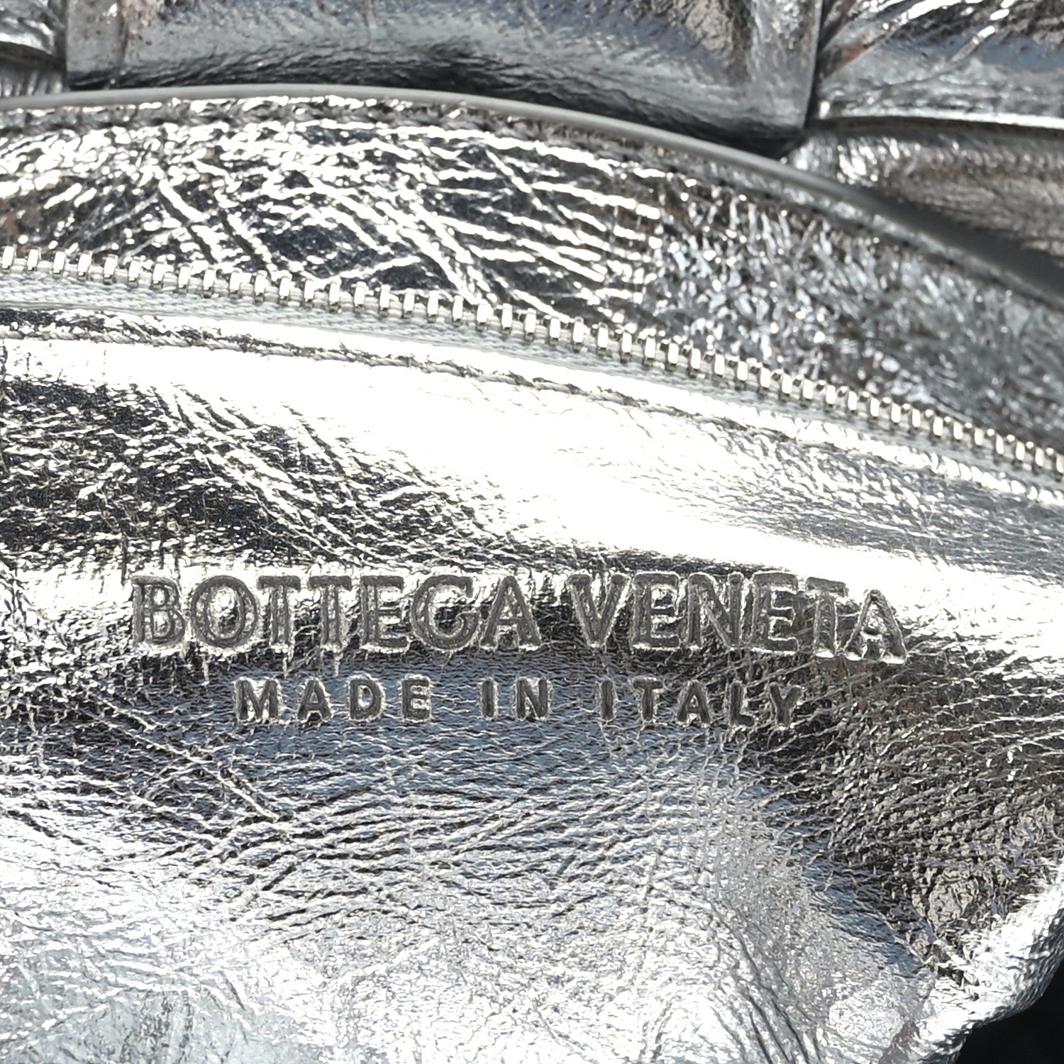 Bottega Veneta Metallic Lambskin Padded Cassette Crossbody Bag Silver 6 of 8