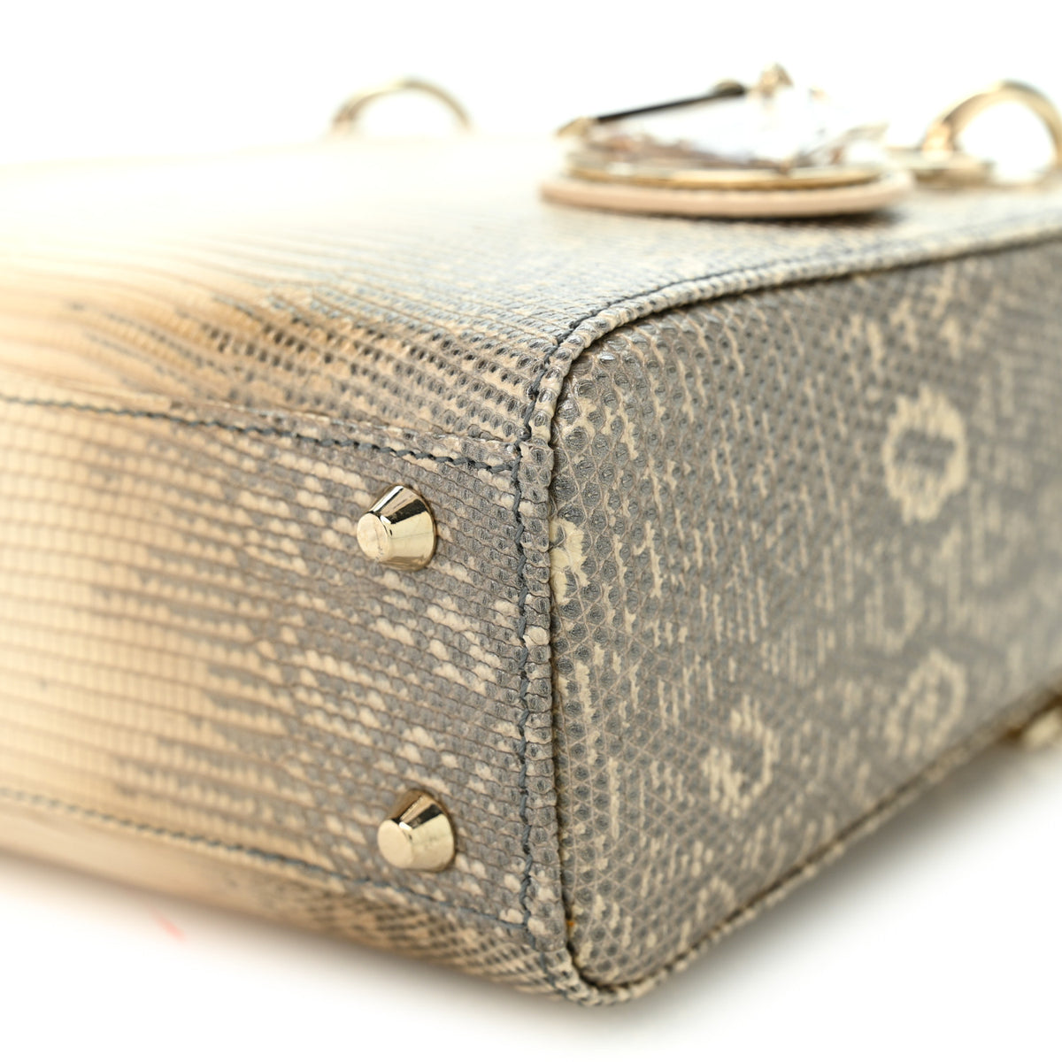 Christian Dior Lizard Ombre Mini Lady Dior Natural 9 of 9