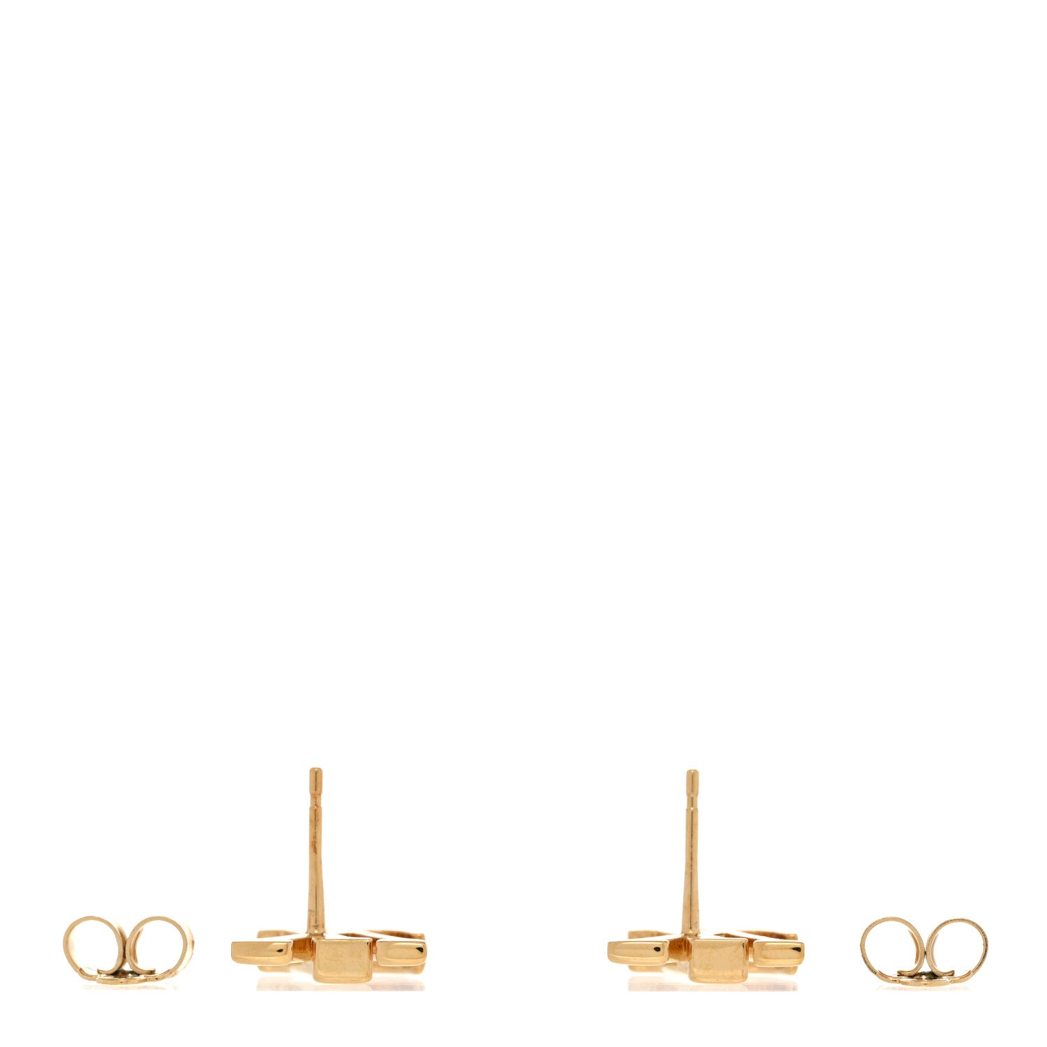Louis Vuitton Metal LV Iconic Earrings Gold 3 of 5