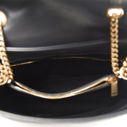 Saint Laurent Calfskin Y Quilted Monogram Medium Loulou Chain Satchel Medium Blue 5 of 11