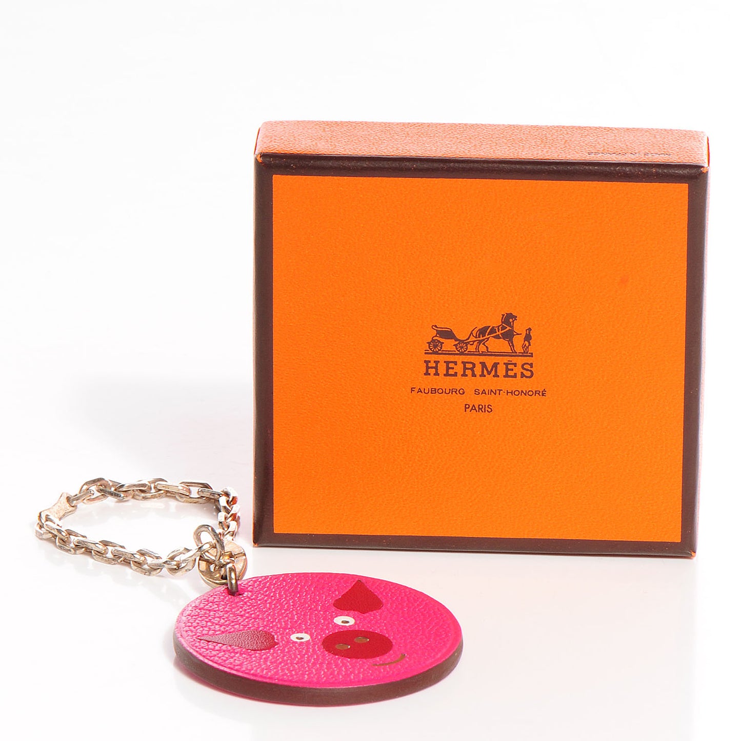 Chevre Mysore Pig Key Chain Pink Rose Shocking